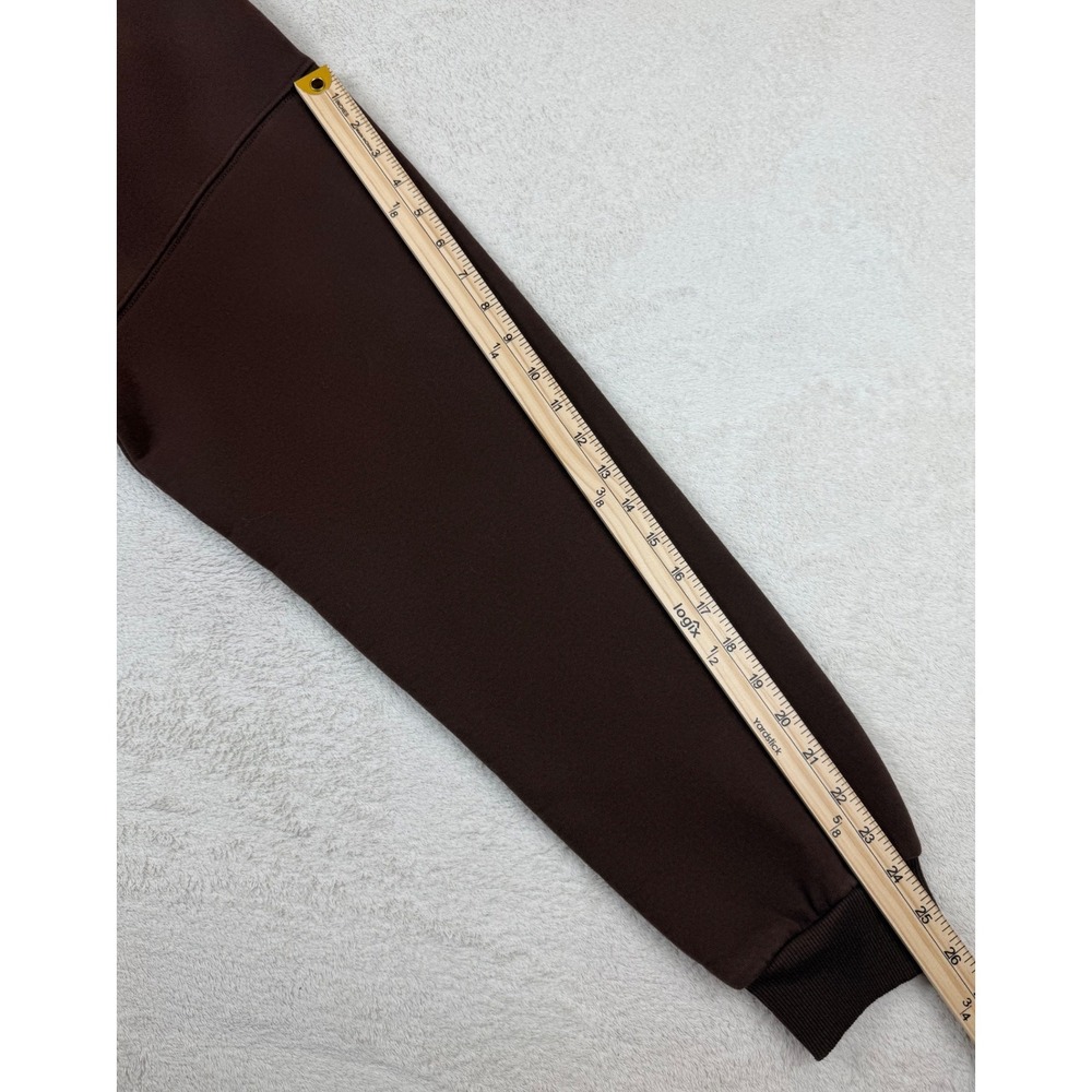 Comfrt Hoodie Chocolate Brown Heavyweight Fleece Pullover Mens L Puff Logo - Picture 15 of 15